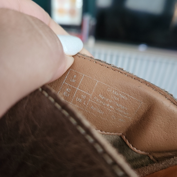 Doc Martens size 10 Brown Leather High Heel Studded Mule Una Clogs Shoes - Picture 8 of 8